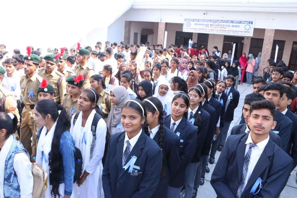 नहटौर में निकली मधुमेह जागरूकता रैली.